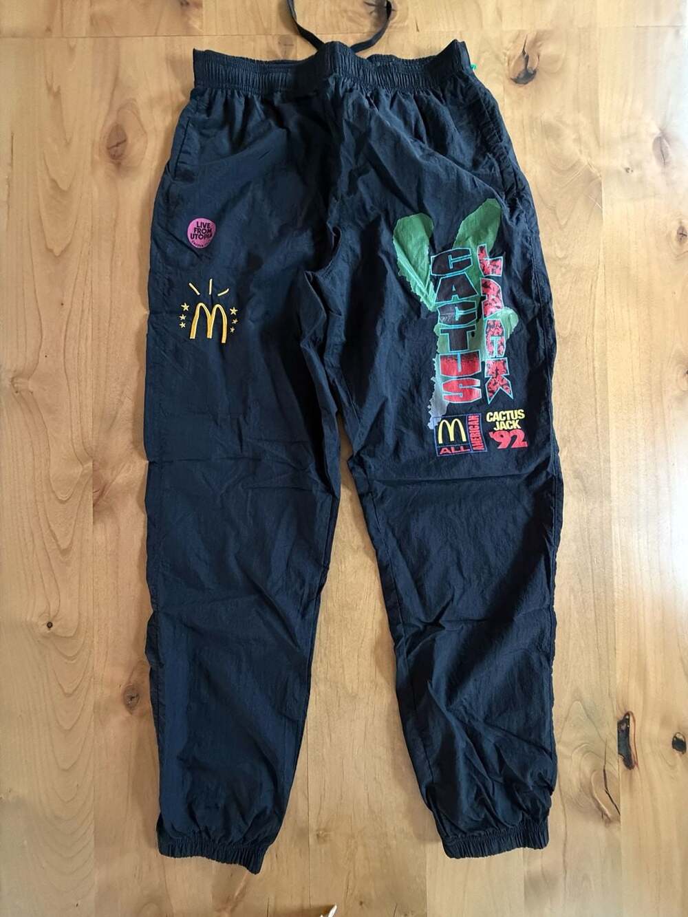 Travis Scott x McDonald's All American '92 Nylon Pants Black Large